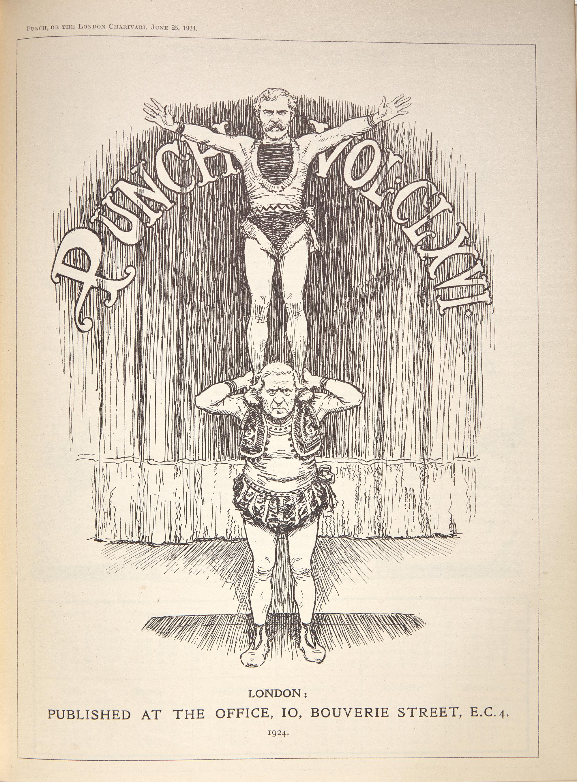 [CHILDREN'S BOOKS]. MILNE, Alan Alexander (1882-1956). "When We Were Very Young" in: Punch, or the London Charivari . Vol. CLXVI . London: Published at the Office, June 1924.