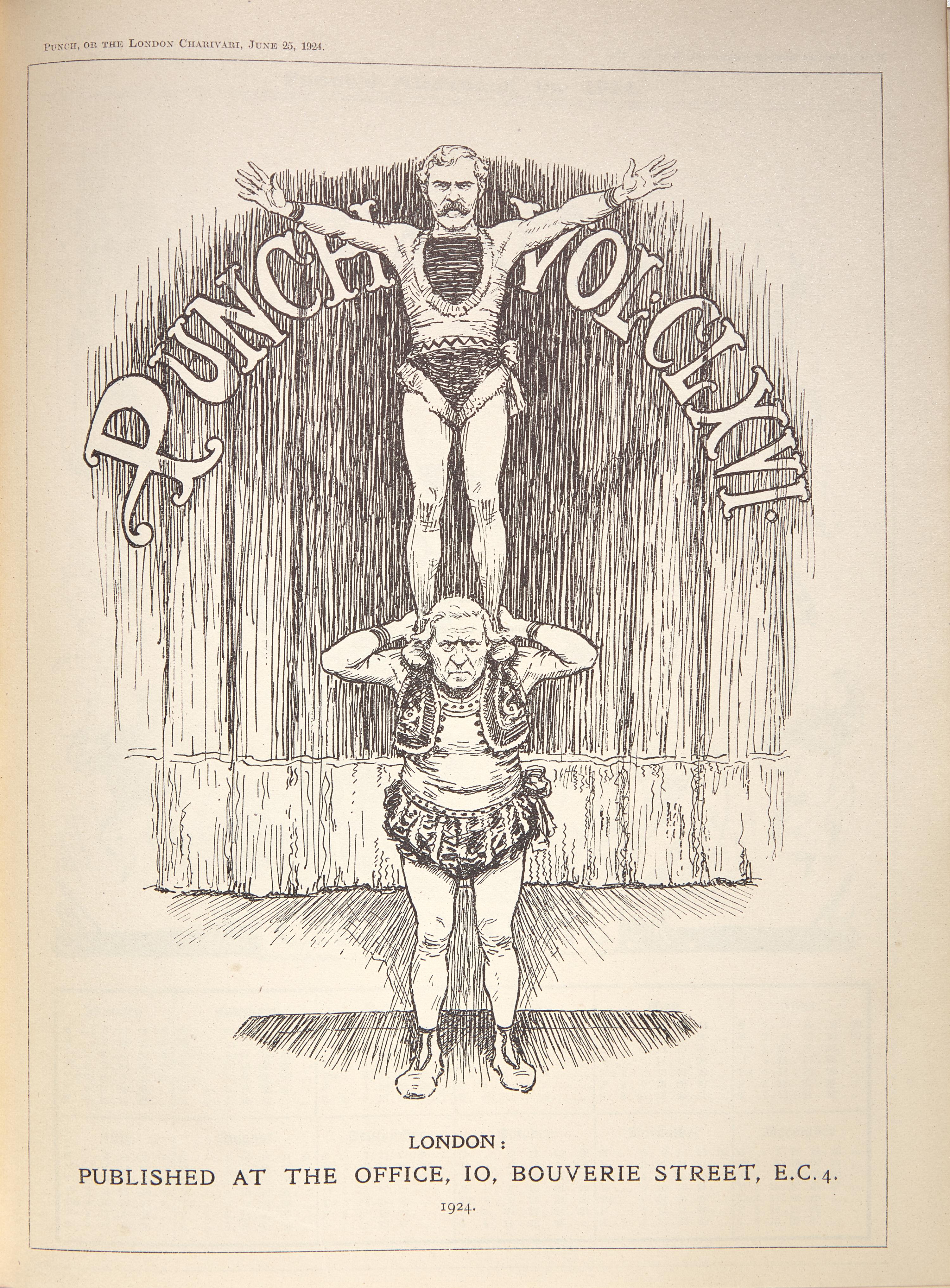 [CHILDREN'S BOOKS]. MILNE, Alan Alexander (1882-1956). "When We Were Very Young" in: Punch, or the London Charivari . Vol. CLXVI . London: Published at the Office, June 1924.