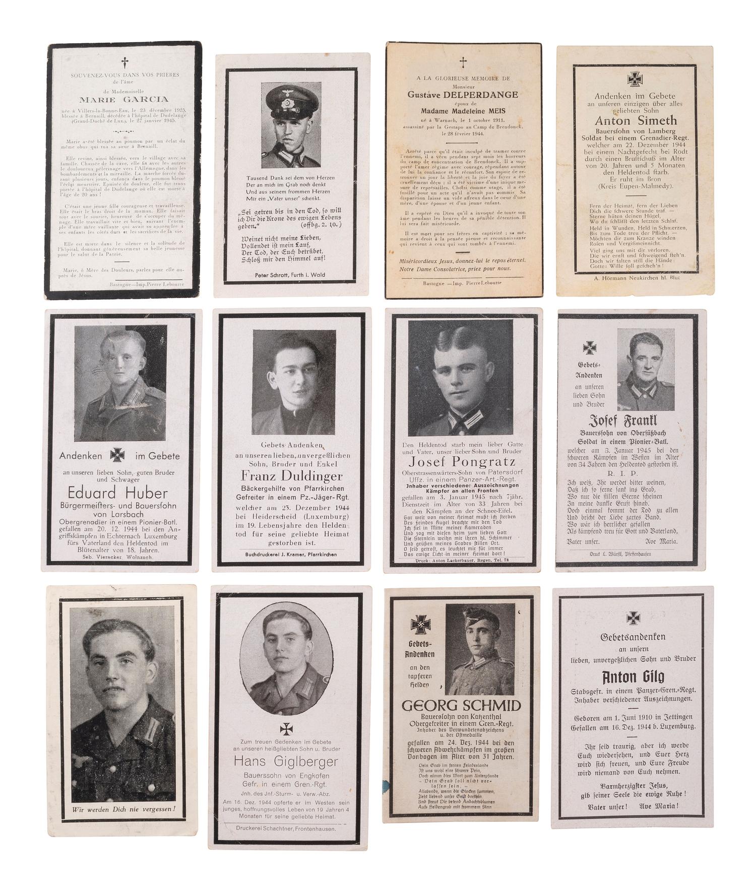 [WWII]. Signatures from veterans of the Battle of the Bulge and Battle of Remagen Bridge.