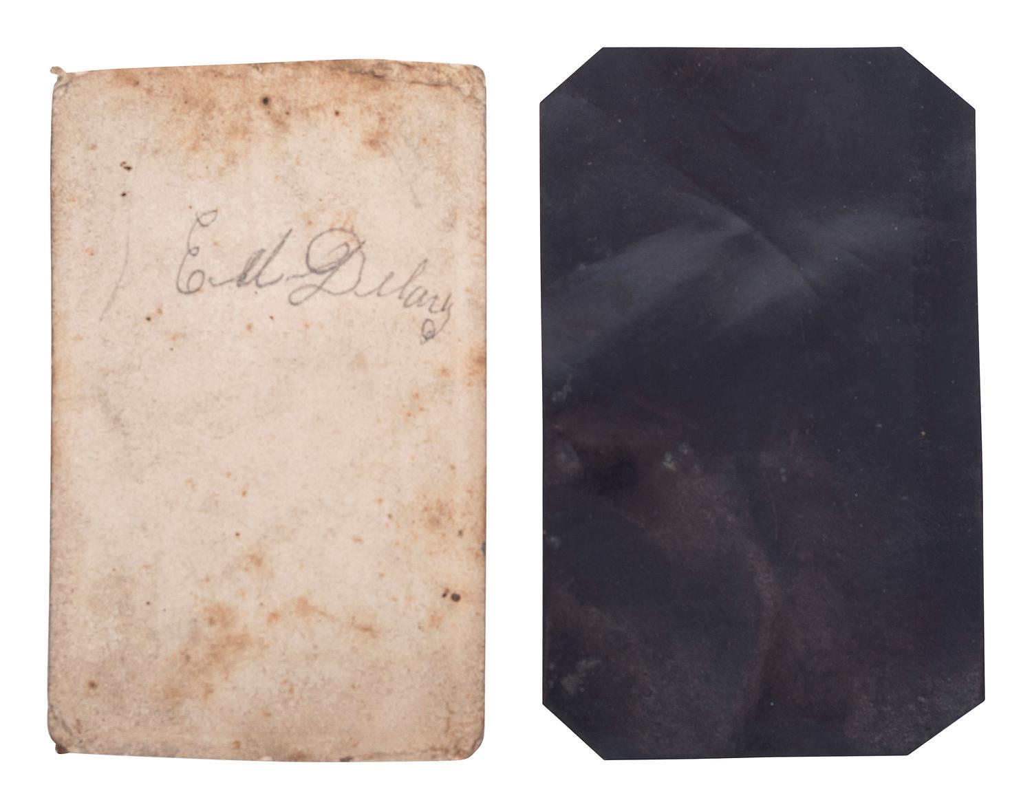 [CIVIL WAR]. CDV and tintype of African American Private Edmund Delany, 124th United States Colored Troops.