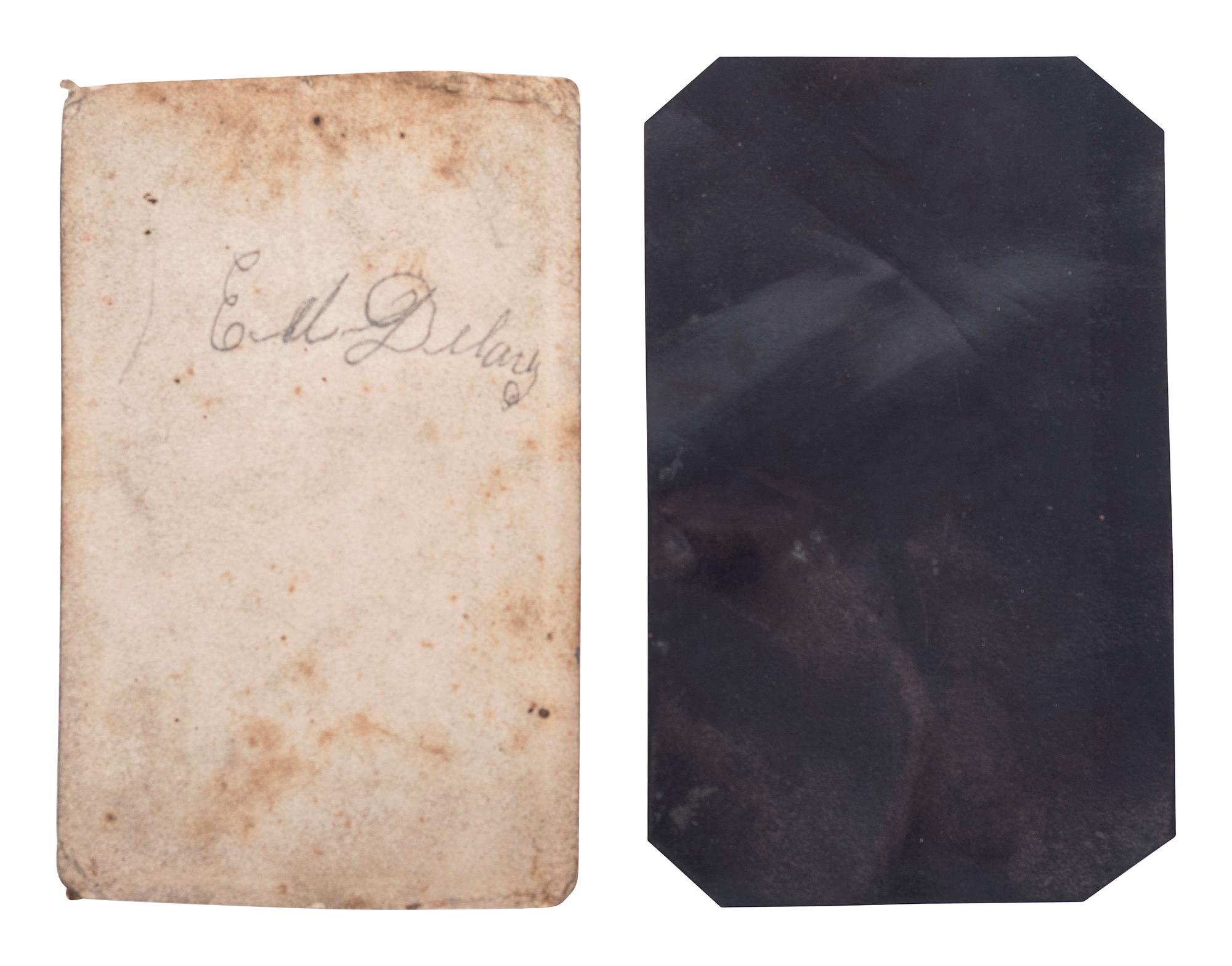 [CIVIL WAR]. CDV and tintype of African American Private Edmund Delany, 124th United States Colored Troops.