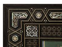 A Persian Miniature Painting in a Mother-of-Pearl Inlaid Frame