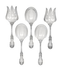 Five American Silver Serving Articles