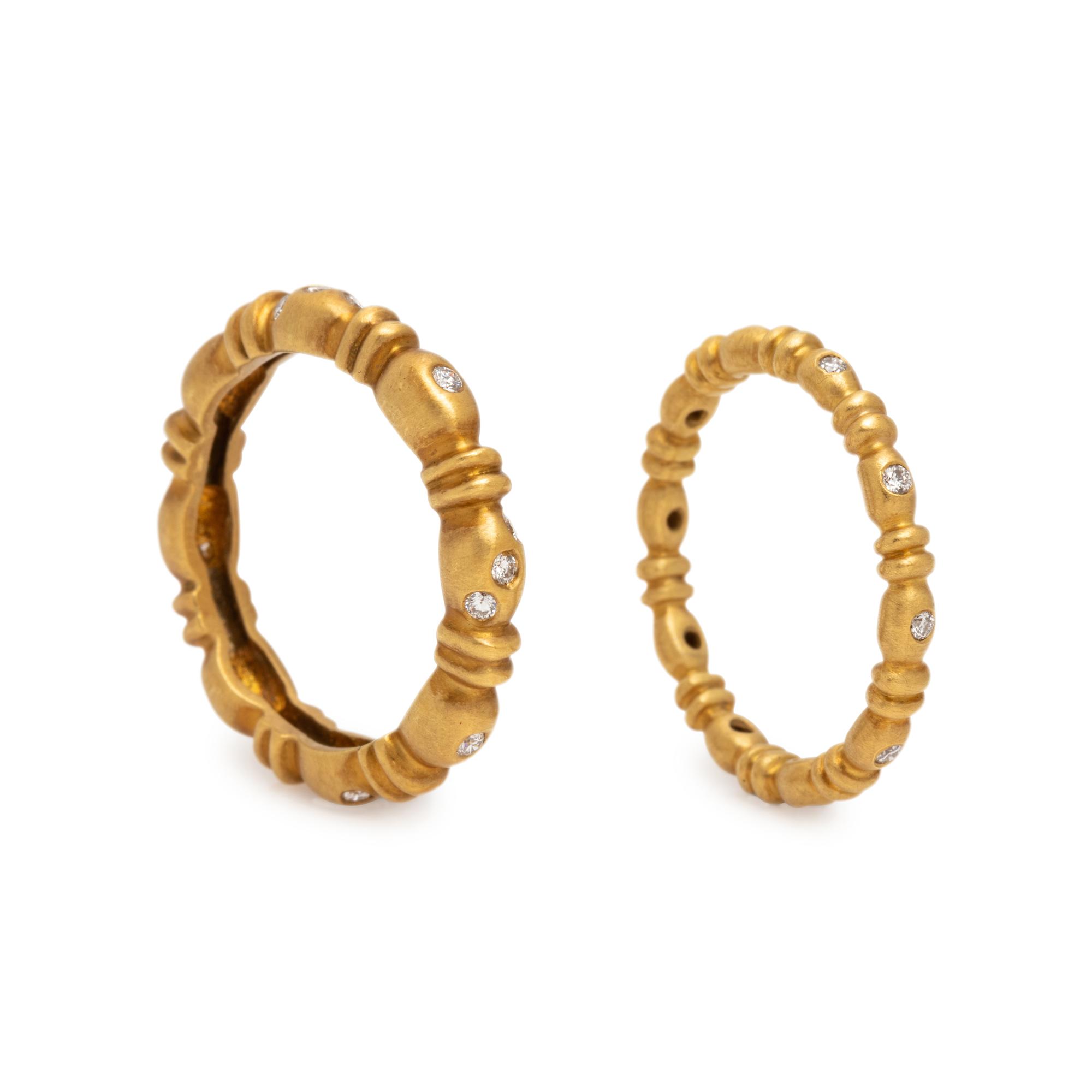 COLLECTION OF YELLOW GOLD AND DIAMOND RINGS
