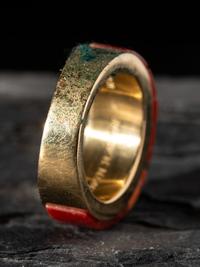 18K Gold and Coral Ring