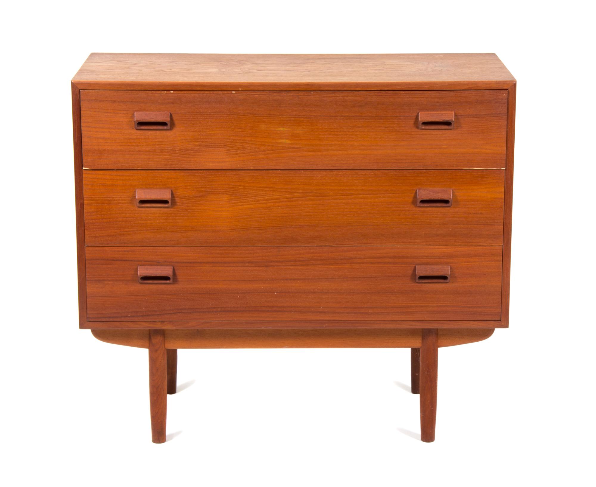 A Borge Mogensen Teak Vanity or Bureau Height 34 x width 39 1/4 x depth (closed) 18 inches. — MID 20TH CENTURY