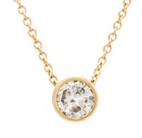 An 18 Karat Yellow Gold and Diamond Solitare Pendant, 1.60 dwts.