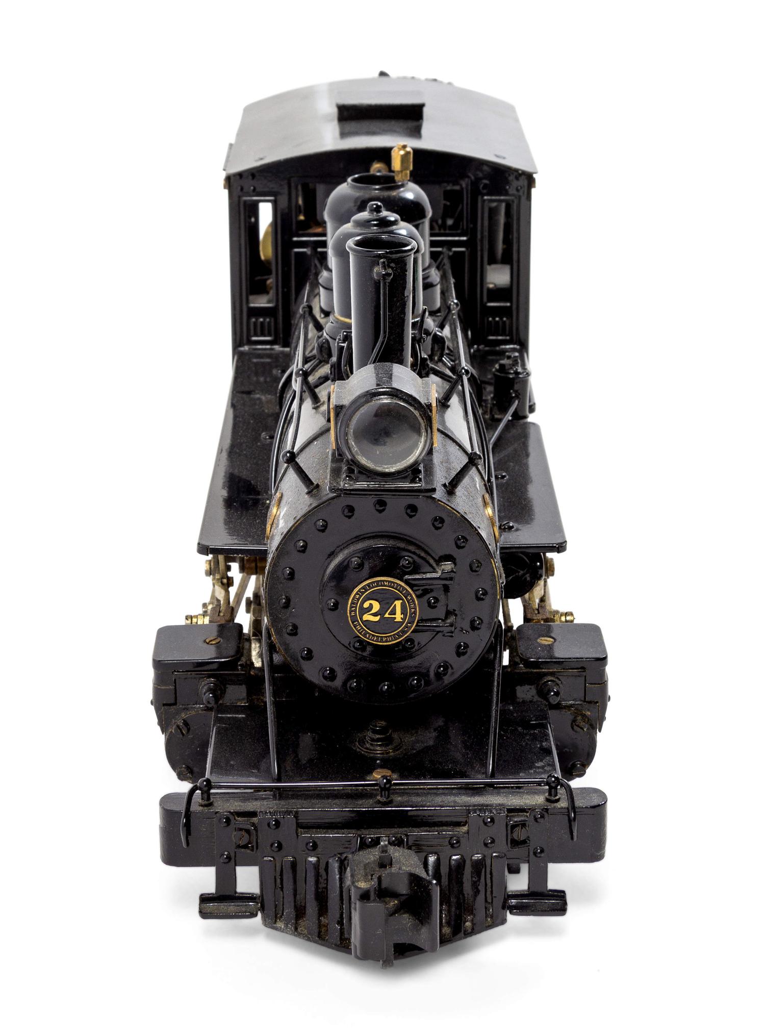 A Roundhouse Painted Metal G-Gauge S.R & R.L 2-6-2 Locomotive and Tender