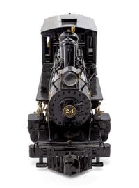 A Roundhouse Painted Metal G-Gauge S.R & R.L 2-6-2 Locomotive and Tender