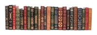 A Set of Modern Leather Bound Classics Height of tallest 9 3/4 inches.
