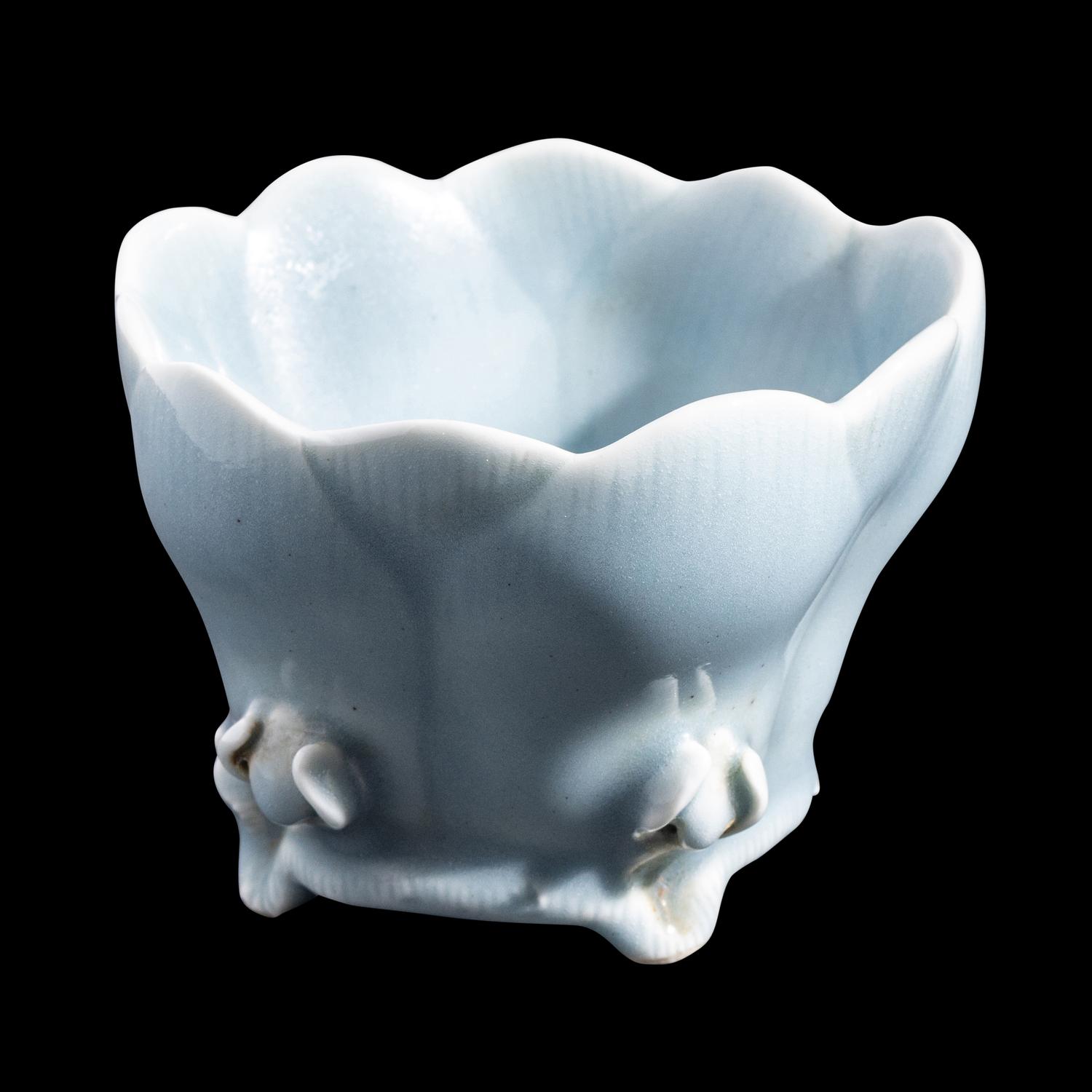 A Chinese Clair-de-Lune Porcelain Floriform Cup