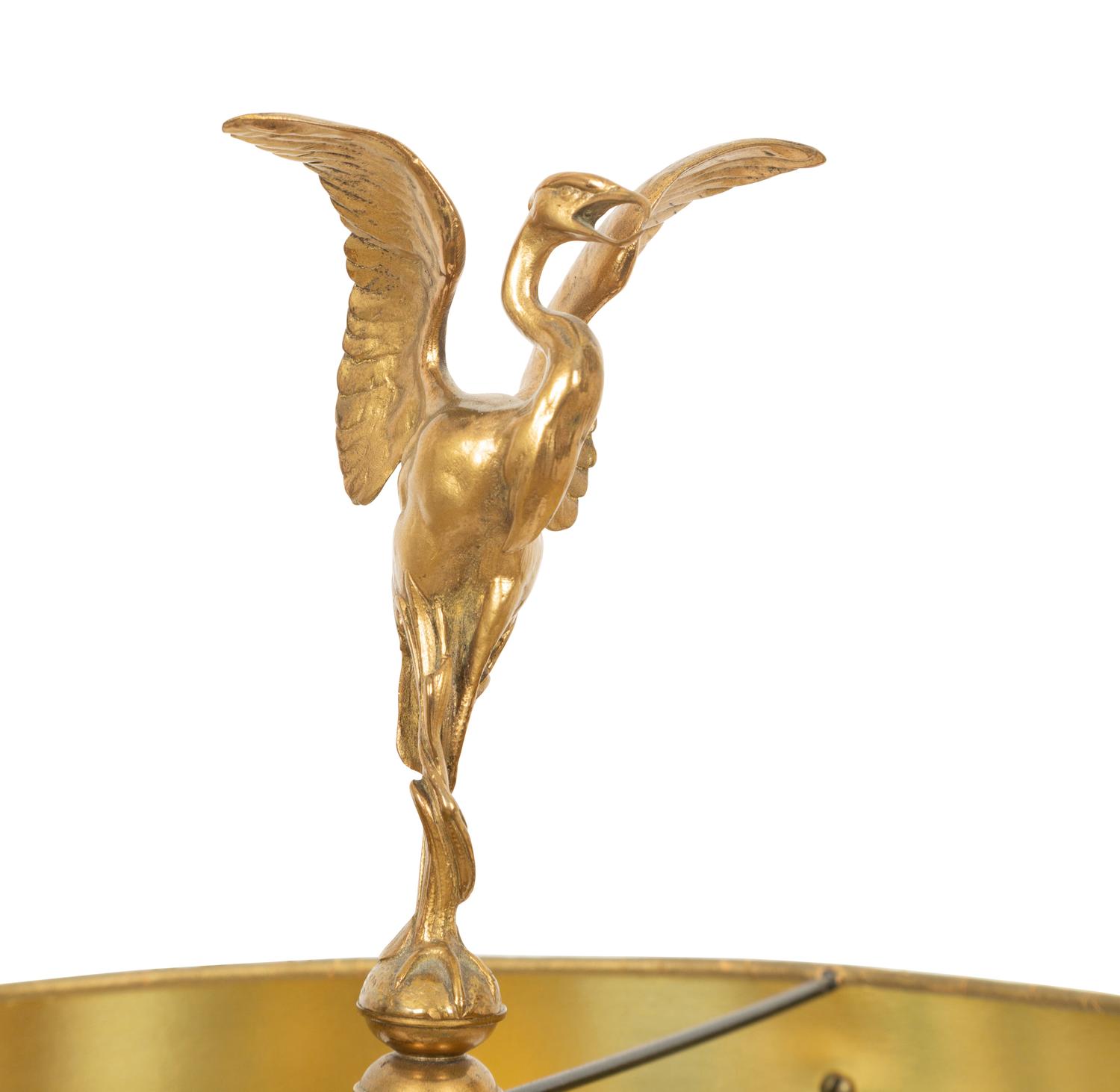 A Neoclasscial Brass Candelabrum Mounted as a Table Lamp