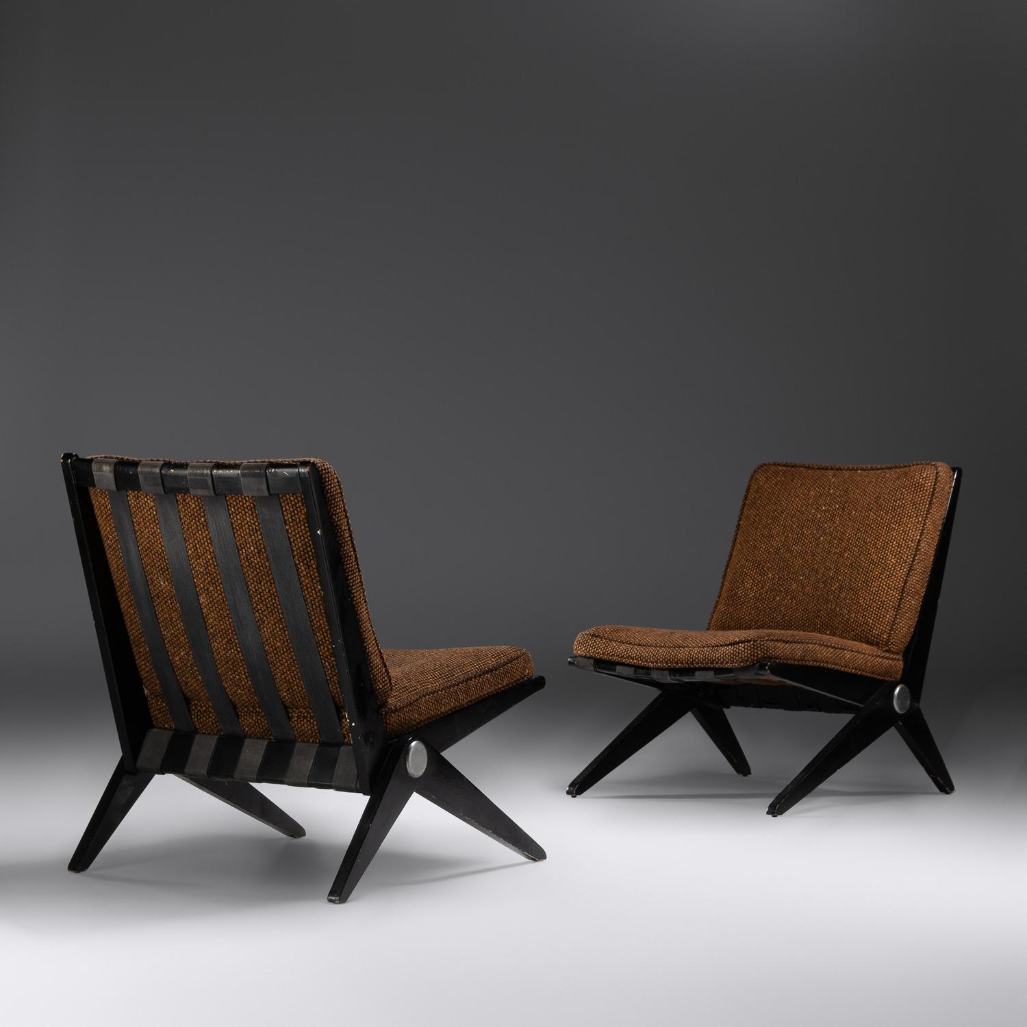 Pair of 'Scissor' Lounge Chairs Knoll, USA