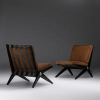 Pair of 'Scissor' Lounge Chairs Knoll, USA