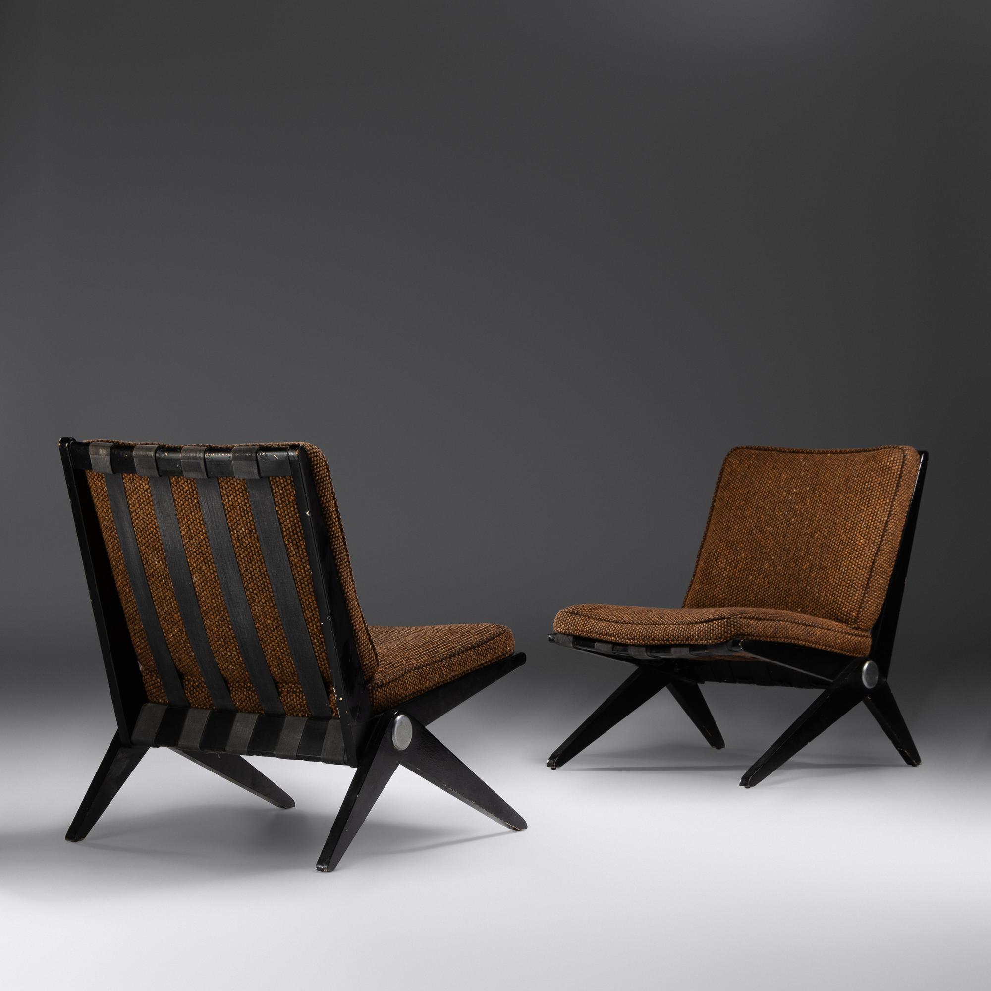 Pair of 'Scissor' Lounge Chairs Knoll, USA
