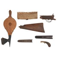 Lot of Gun Stocks and Insect Powder Bellows