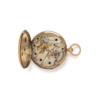 YELLOW GOLD OPEN FACE POCKET WATCH
