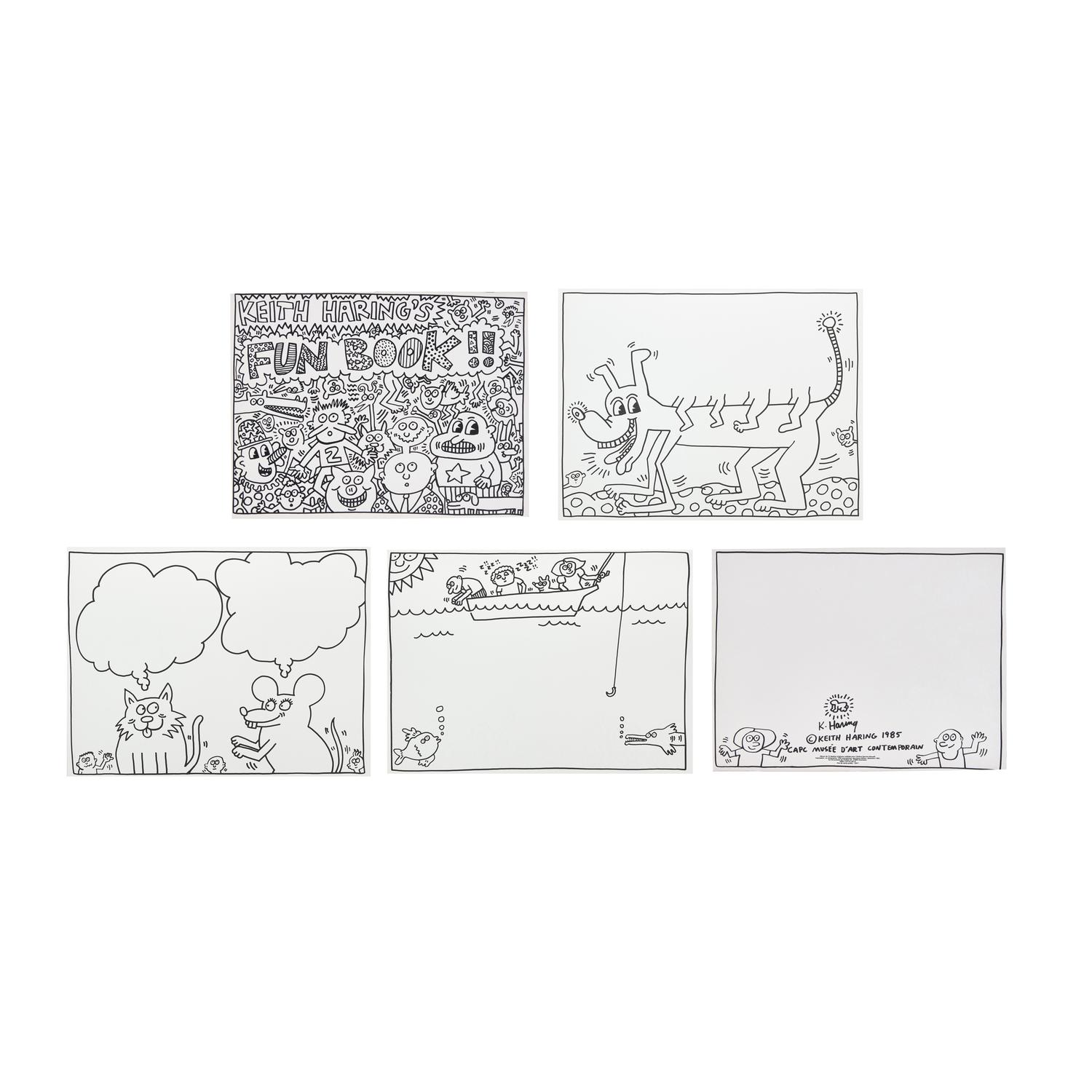 Keith Haring (American, 1958-1990) — Keith Haring's Fun Book (complete set of twelve), 1992