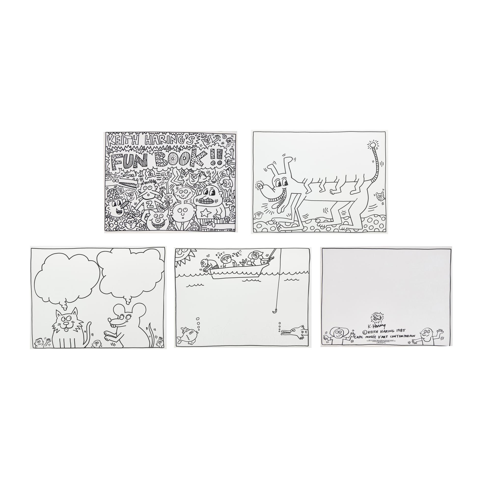 Keith Haring (American, 1958-1990) — Keith Haring's Fun Book (complete set of twelve), 1992