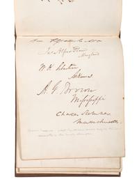 [POLITICS]. Autograph book with signatures from the James Buchanan administration, including: