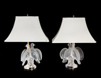 Pair of Dove Lamps