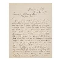 [Native-Americana] [Sitting Bull] Autograph Letter, Signed by Captain Edmond G. Fechet of the 8th U.S. Cavalry Offering an Account of the Encounter that Ended with the Death of the Famed Lakota Warrior, Sitting Bull, 1890