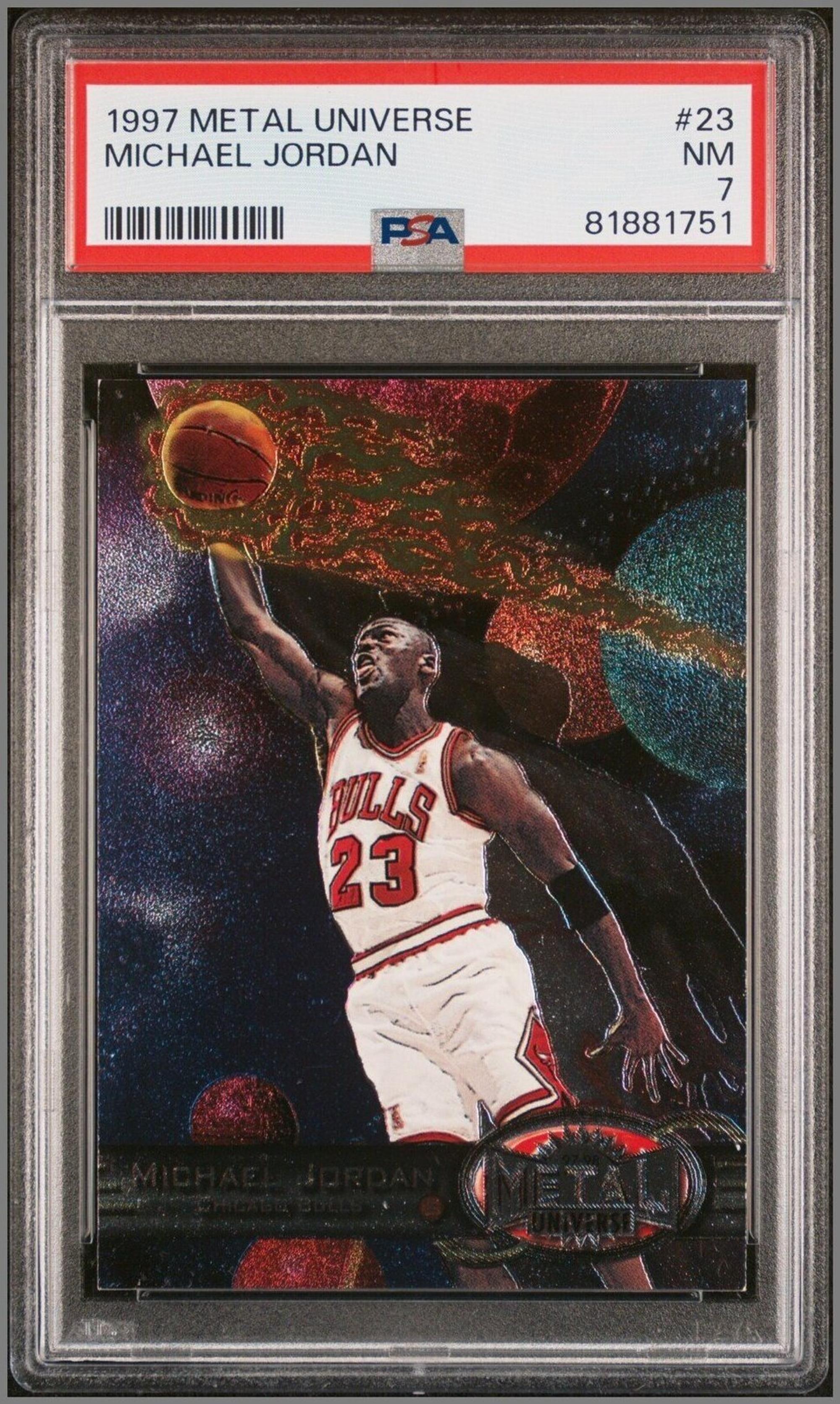 A Group of Three PSA Graded Basketball Cards Featuring Michael Jordan Tim Duncan,