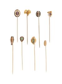 COLLECTION OF MULTIGEM STICKPINS