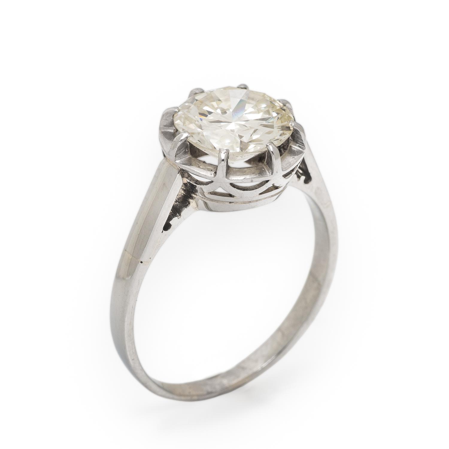Diamond and White Gold Ring