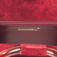A Rare Vintage Chanel Burgundy Suede Handbag Chanel