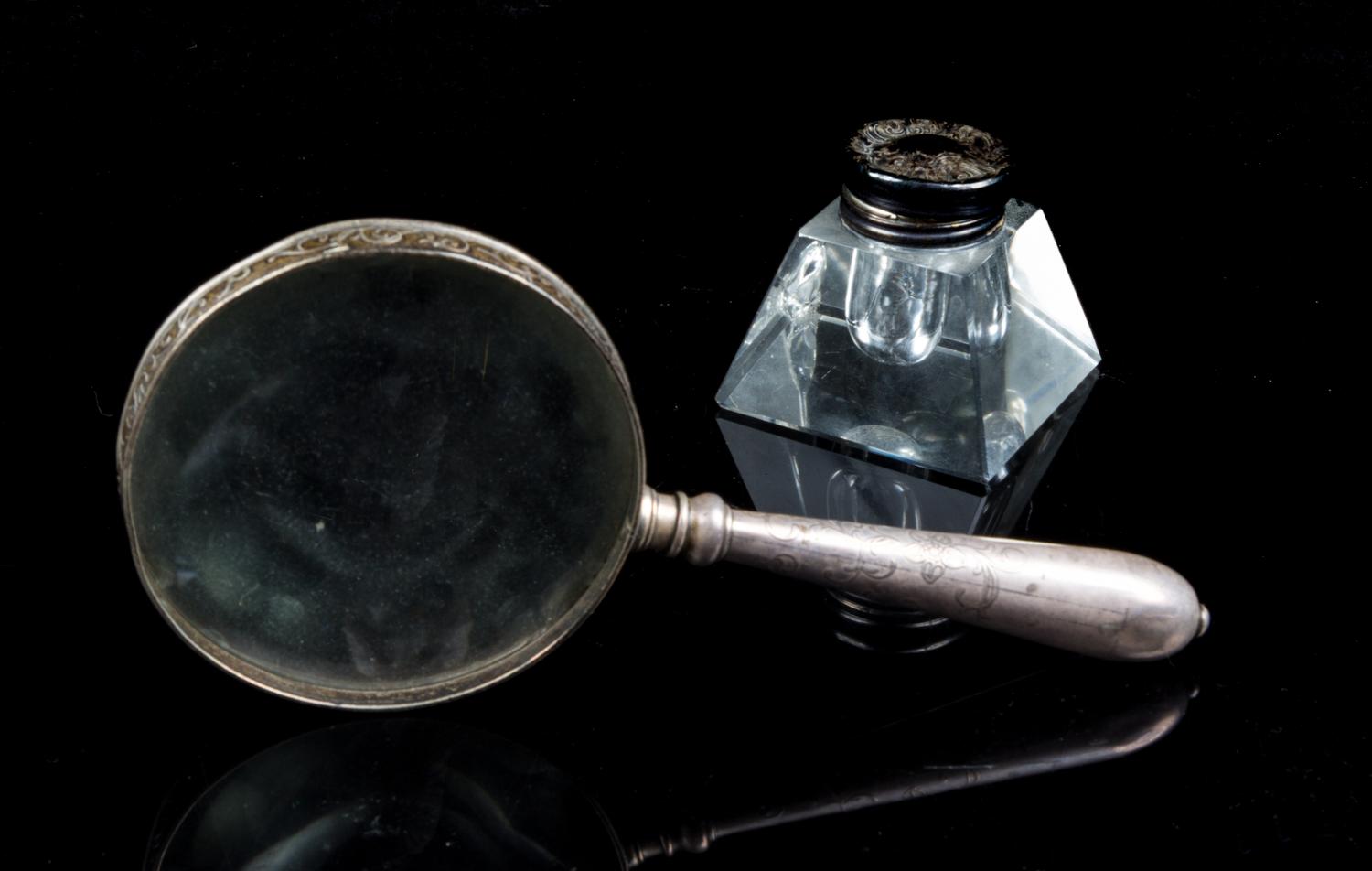 Two Silver Mounted Desk Articles Length of longest 8 1/2 inches. — 20TH CENTURY