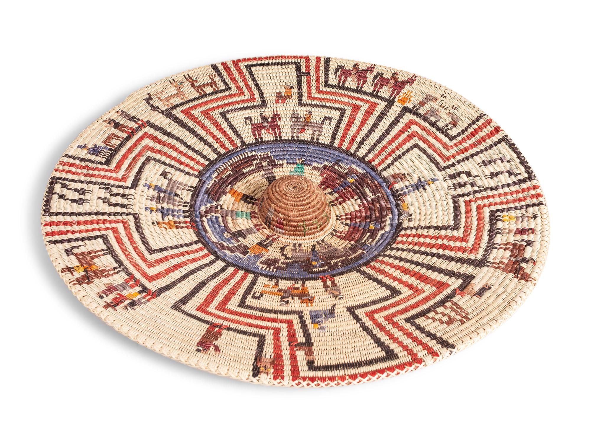 The Long Walk II , Polychrome Basketry Tray