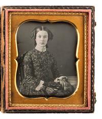 [EARLY PHOTOGRAPHY]. A group of 3 sixth plate daguerreotypes of lovely young women.