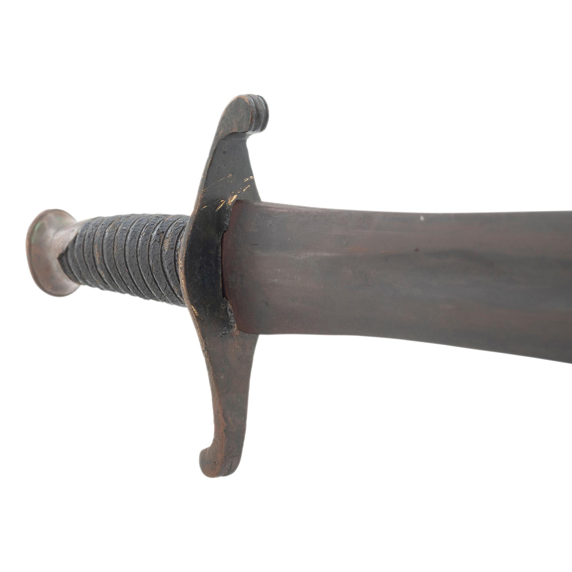Restored Thomas Leech & Co Tennessee Side Knife with Belt, Frog and Scabbard
