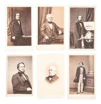 [EARLY PHOTOGRAPHY]. 12 CDVs of politicians, abolitionists, & other figures, incl. Cyrus W. Field.