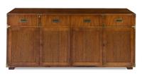 A Campaign Style Brass Banded Chest Height 30 x width 68 x depth 19 inches. — 20TH CENTURY