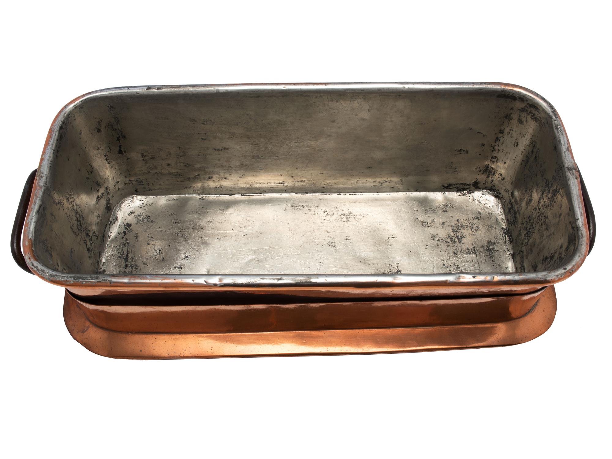 A French Copper Roasting Pan with Cover