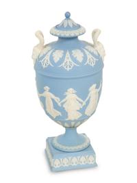 A Group of Wedgwood Blue Jasperware Articles