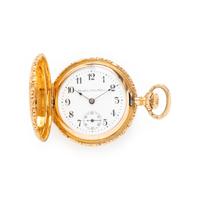 PARKER & VAN CLEVE, A.W.C. CO., 14K YELLOW GOLD POCKET WATCH