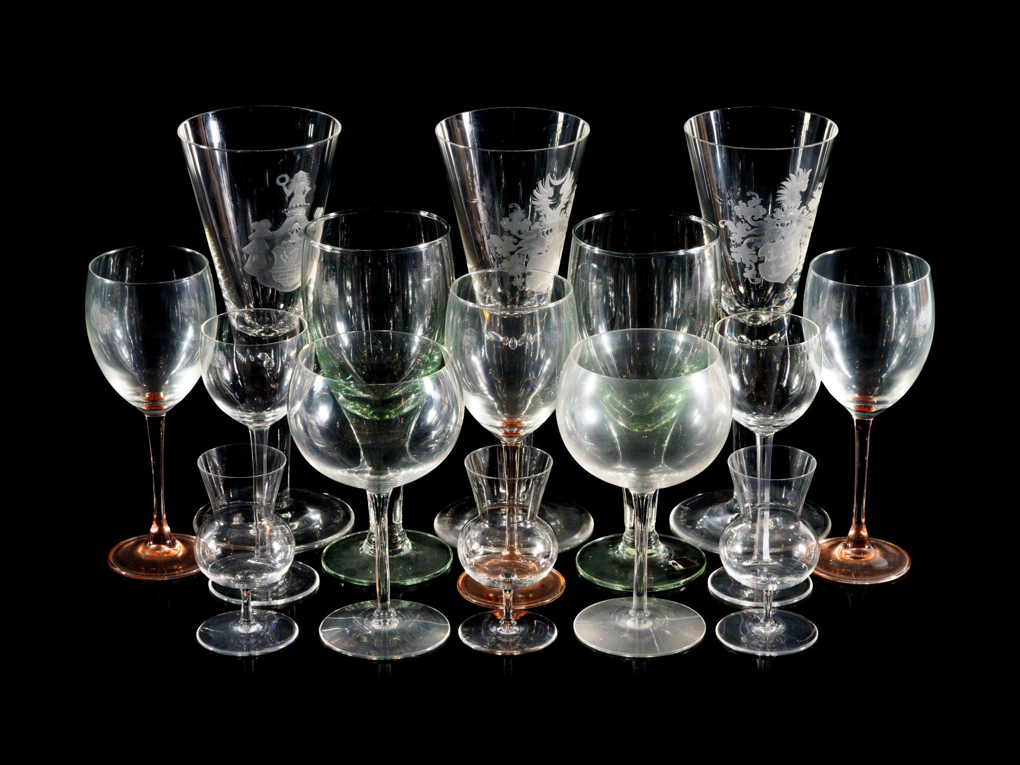A Collection of Glass Stemware