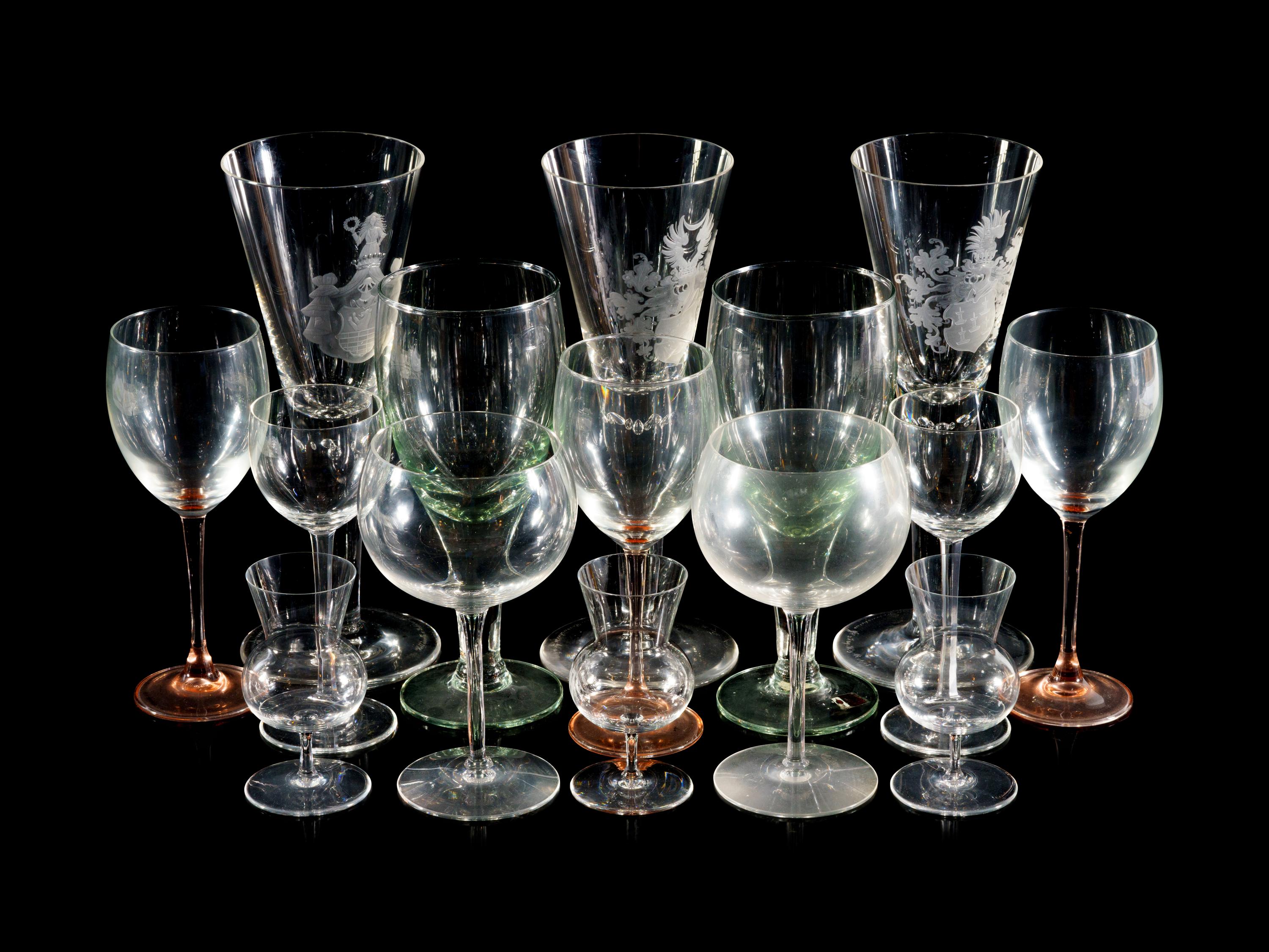 A Collection of Glass Stemware