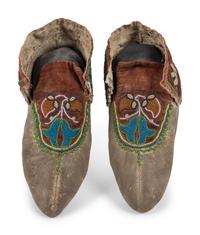 Eastern Woodland Beaded Hide Moccasins