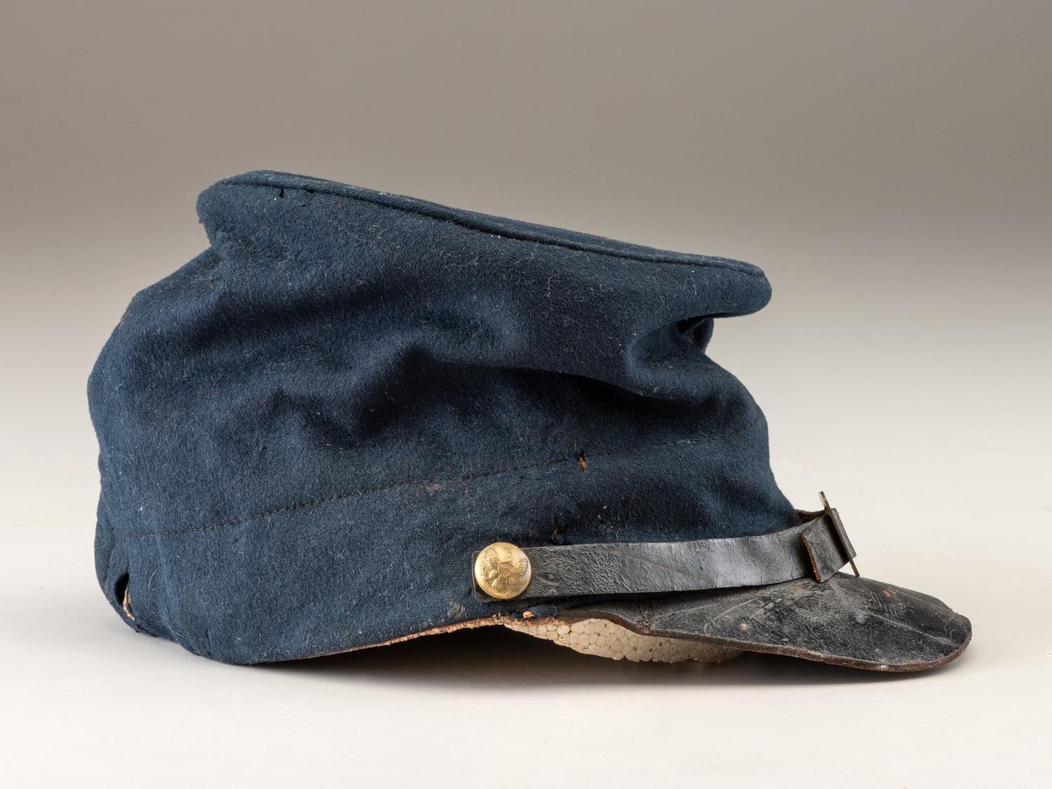 [CIVIL WAR]. Standard 1858 forage cap, with manufacturer's label.