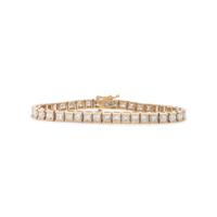 Diamond and Yellow Gold Line Bracelet