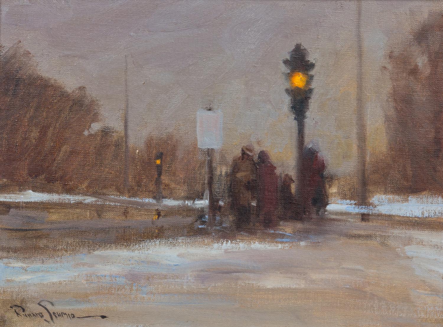Richard Alan Schmid, (American, b. 1934), Chicago Street in Winter