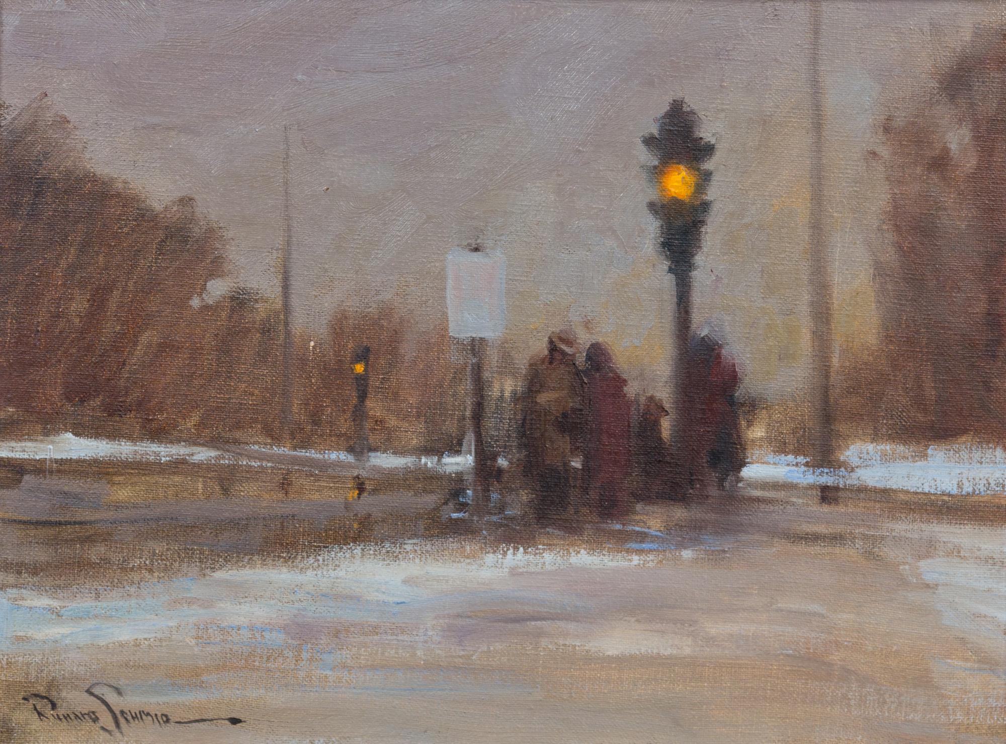 Richard Alan Schmid, (American, b. 1934), Chicago Street in Winter