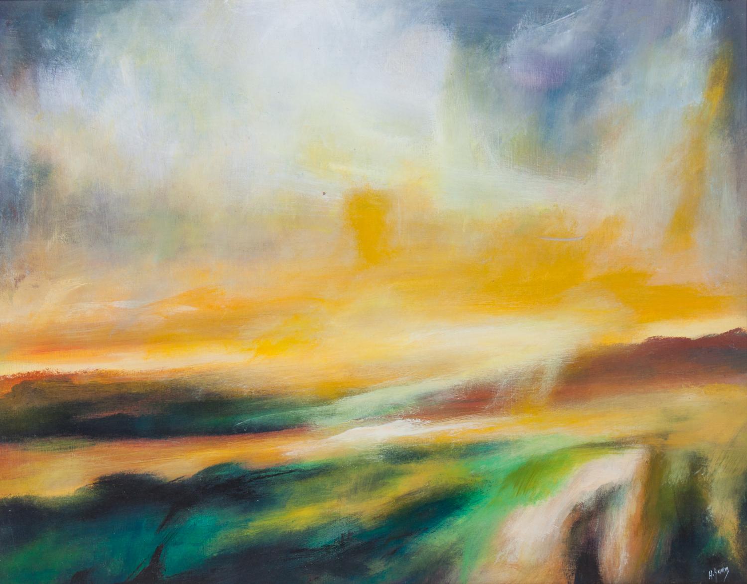 Helmut Summ, (Wisconsin, 1908-1992), Golden Landscape