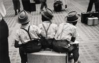 Ruth Orkin (1921-1985) Three Boys on a Suitcase, Penn Station, New York City, 1947