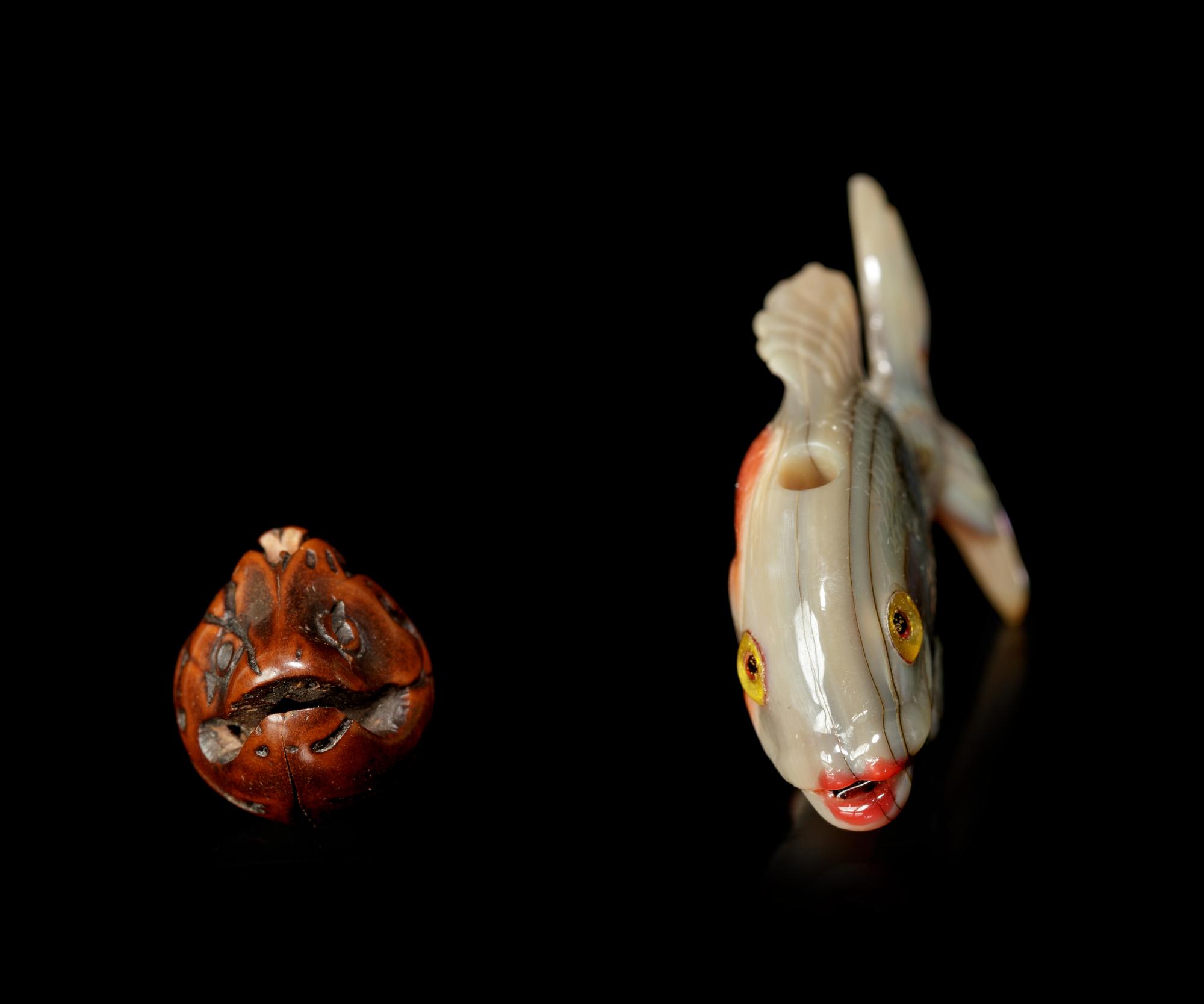 Two Fish-Form Ojime