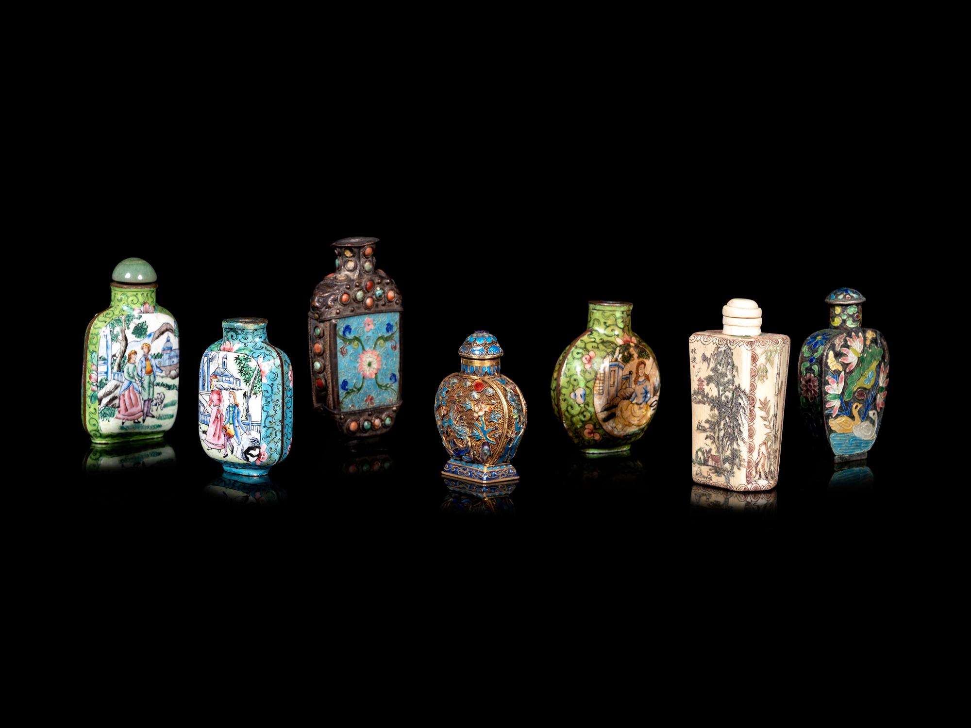 Seven Chinese Snuff Bottles